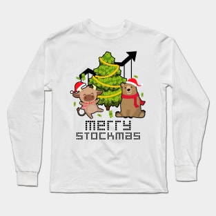 Stock Market Trading Men Kids Women Stocks Ugly Christmas Long Sleeve T-Shirt